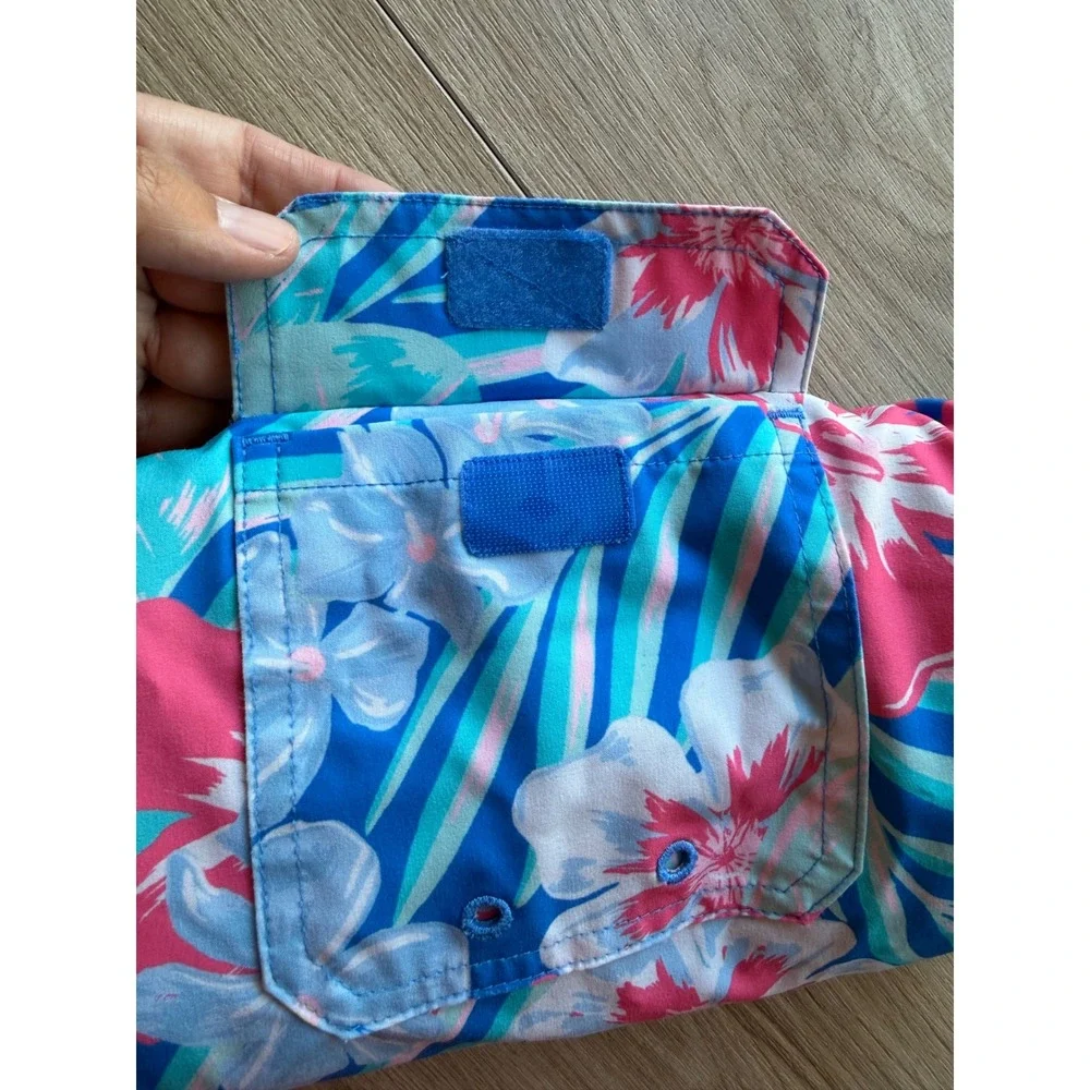 Vineyard Vines Men's Large Tropical Floral Swim Trunks Coastal Resort beacj